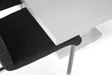 Ratliff Förlängningsbar Matgrupp 180 cm med 6 Cibus Stol - Vit/Grå/Krom - Möbler - Bord & matgrupp - Matgrupp