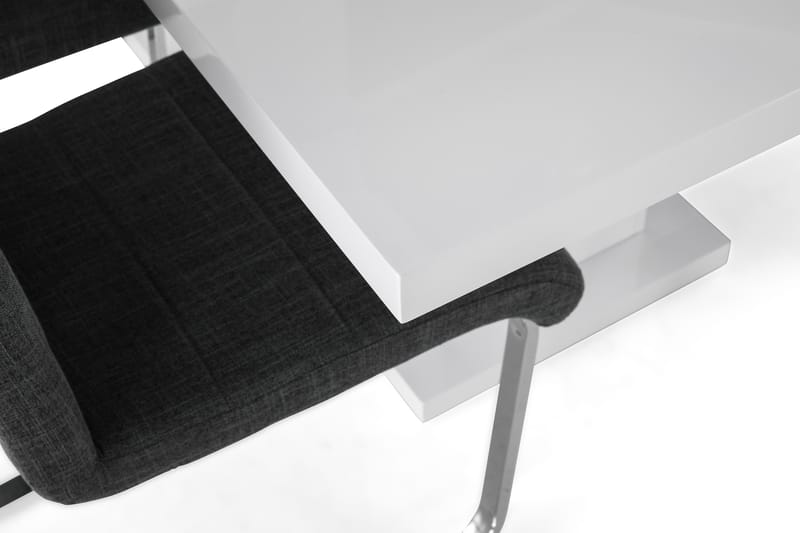 Ratliff Förlängningsbar Matgrupp 180 cm med 6 Cibus Stol - Vit/Grå/Krom - Möbler - Bord & matgrupp - Matgrupp