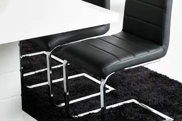 Ratliff Förlängningsbart Matgrupp 180 cm med 4 Cibus Stol - Vit/Svart - Möbler - Bord & matgrupp - Matgrupp