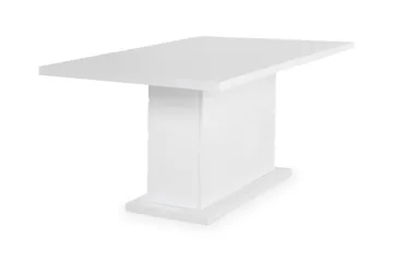 Ratliff Matbord 180 cm Förlängningsbart med illäggsskiva +  6 st Nibe stol brun med ek ben - Vit/Brun - Möbler - Bord & matgrupp - Matgrupp