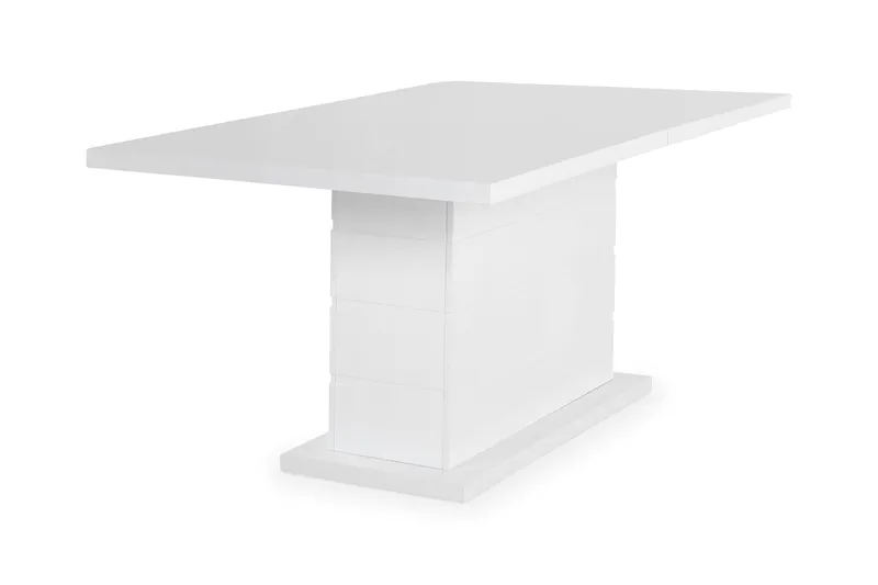 Ratliff Matbord 180 cm Förlängningsbart med illäggsskiva +  6 st Nibe stol brun med ek ben - Vit/Brun - Möbler - Bord & matgrupp - Matgrupp