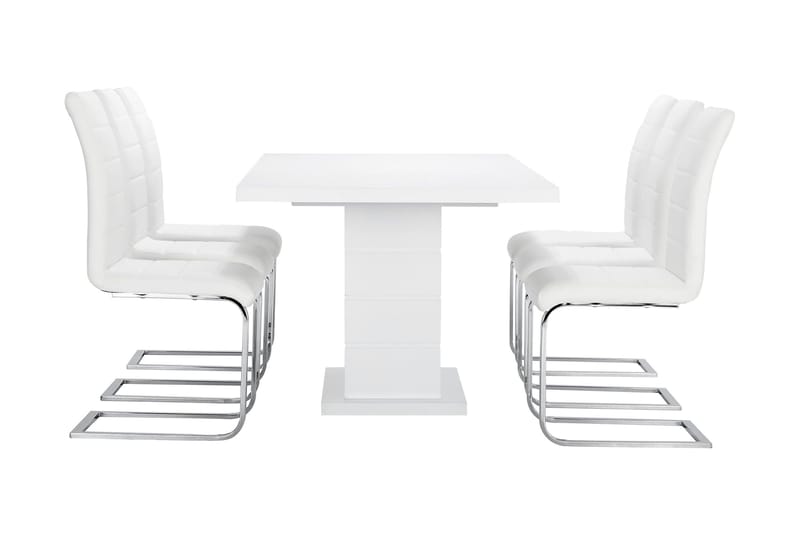 Ratliff Matgrupp 180 cm + 6 Sorado Stol - Vit/Krom - Möbler - Bord & matgrupp - Matgrupp