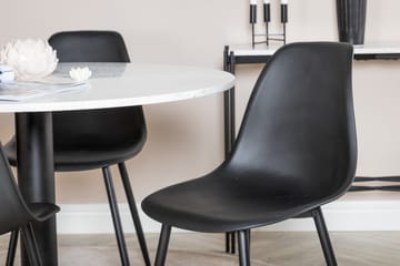 Razzia Matgrupp 106 cm Rund inkl 4 Ypas Stolar - Vit/Svart - Möbler - Bord & matgrupp - Matgrupp