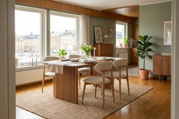 Richeto Matgrupp 180 cm Ek med 4 Molly Matstolar - Ek/Beige - Möbler - Bord & matgrupp - Matgrupp