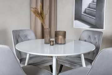 Ridones Matbord Runt med 4 st Valera Lyx Sammetstol - Möbler - Bord & matgrupp - Matgrupp