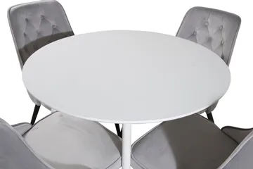 Ridones Matbord Runt med 4 st Valera Lyx Sammetstol - Möbler - Bord & matgrupp - Matgrupp