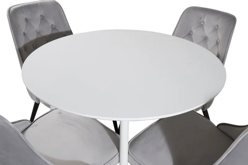 Ridones Matbord Runt med 4 st Valera Lyx Sammetstol - Möbler - Bord & matgrupp - Matgrupp