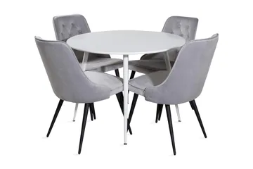 Ridones Matbord Runt med 4 st Valera Lyx Sammetstol - Möbler - Bord & matgrupp - Matgrupp