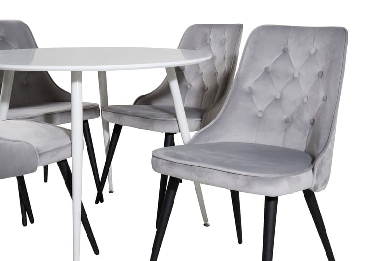 Ridones Matbord Runt med 4 st Valera Lyx Sammetstol - Möbler - Bord & matgrupp - Matgrupp