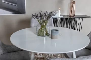 Ridones Matgrupp 100 cm Rund inkl 4 Ridones Stolar - Vit/Grå - Möbler - Bord & matgrupp - Matgrupp