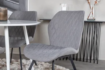 Ridones Matgrupp 100 cm Rund inkl 4 Sumoas Stolar - Vit/Grå/Svart - Möbler - Bord & matgrupp - Matgrupp