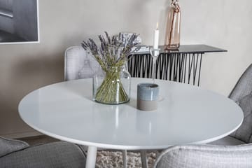 Ridones Matgrupp 100 cm Rund inkl 4 Valera Stolar - Vit/Grå - Möbler - Bord & matgrupp - Matgrupp