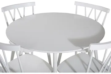 Ridones Matgrupp 100 cm Rund inkl 4 Ypas Stolar - Vit/Grå - Möbler - Bord & matgrupp - Matgrupp
