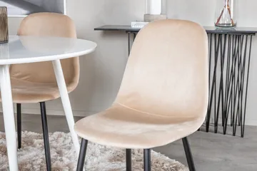 Ridones Matgrupp 100 cm Rund inkl 4 Pontus Stolar - Vit/Svart/Beige - Möbler - Bord & matgrupp - Matgrupp