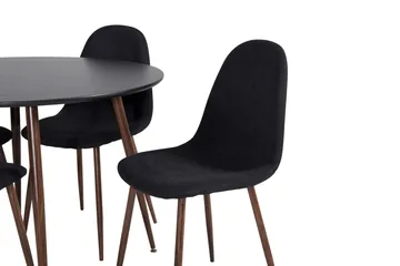 Ridones Matgrupp inkl 4 Ypas Stolar - Svart/Brun - Möbler - Bord & matgrupp - Matgrupp