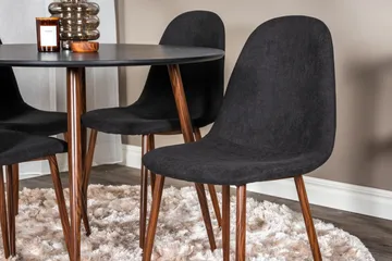 Ridones Matgrupp inkl 4 Ypas Stolar - Svart/Brun - Möbler - Bord & matgrupp - Matgrupp