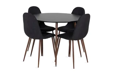 Ridones Matgrupp inkl 4 Ypas Stolar - Svart/Brun - Möbler - Bord & matgrupp - Matgrupp