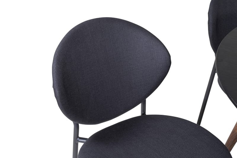 Ridones Matgrupp Runt inkl 4 Moncoll Stolar - Svart/Brun - Möbler - Bord & matgrupp - Matgrupp