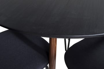 Ridones Matgrupp Runt inkl 4 Moncoll Stolar - Svart/Brun - Möbler - Bord & matgrupp - Matgrupp