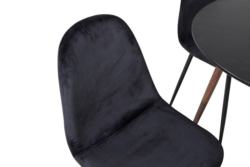 Ridones Matgrupp Runt inkl 4 Pontus Stolar - Svart/Brun - Möbler - Bord & matgrupp - Matgrupp