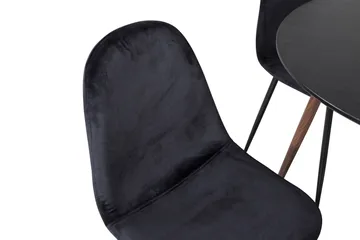 Ridones Matgrupp Runt inkl 4 Pontus Stolar - Svart/Brun - Möbler - Bord & matgrupp - Matgrupp