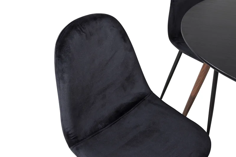 Ridones Matgrupp Runt inkl 4 Pontus Stolar - Svart/Brun - Möbler - Bord & matgrupp - Matgrupp