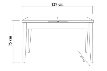 Shundrea Matgrupp 4 delar 75 cm - Vit - Möbler - Bord & matgrupp - Matgrupp