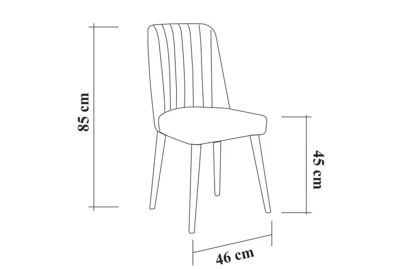 Shundrea Matgrupp 4 delar 75 cm - Vit - Möbler - Bord & matgrupp - Matgrupp