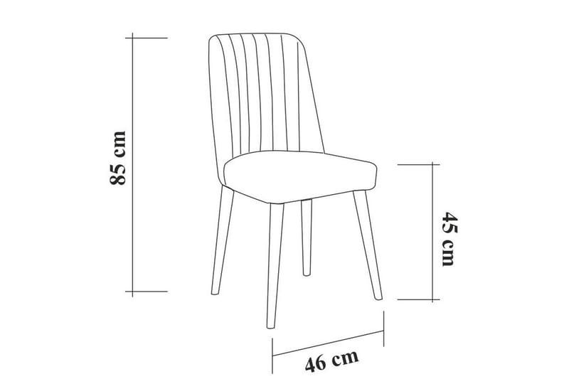 Shundrea Matgrupp 4 delar 75 cm - Vit - Möbler - Bord & matgrupp - Matgrupp