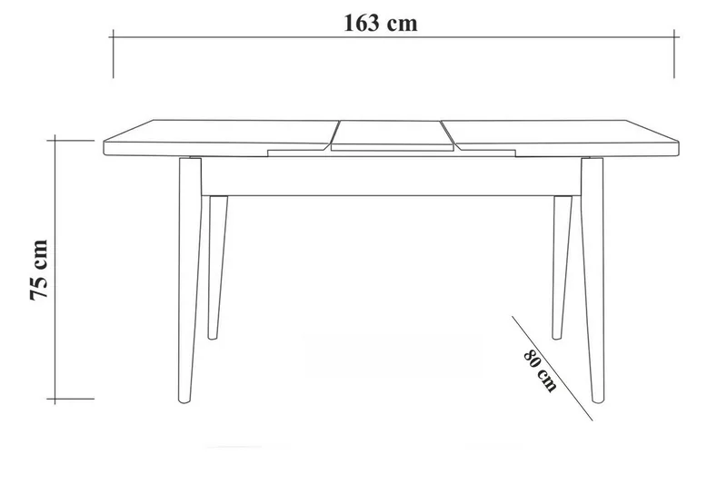 Shundrea Matgrupp 4 delar 75 cm - Vit - Möbler - Bord & matgrupp - Matgrupp