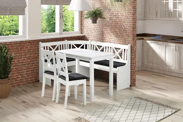 Sialana Matgrupp - Vit/Svart - Möbler - Bord & matgrupp - Matgrupp