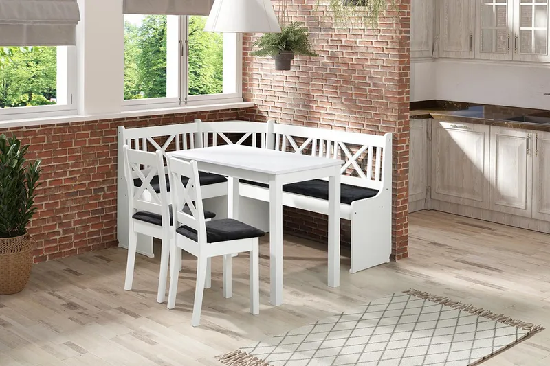 Sialana Matgrupp - Vit/Svart - Möbler - Bord & matgrupp - Matgrupp