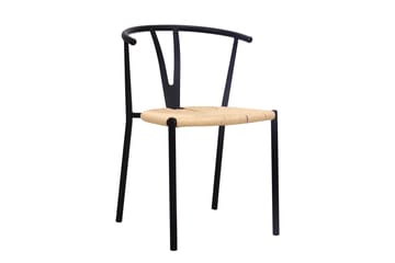 Siena Matgrupp runt 110 cm Svart med 4 Elysia Matstolar - Svart - Möbler - Bord & matgrupp - Matgrupp