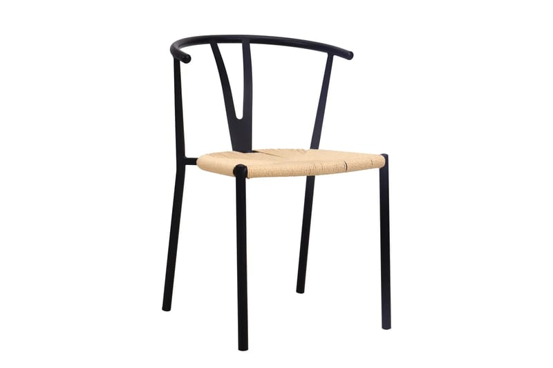 Siena Matgrupp runt 110 cm Svart med 4 Elysia Matstolar - Svart - Möbler - Bord & matgrupp - Matgrupp