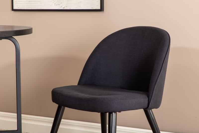 Matgrupp Skaid 200 cm Oval inkl 4 Longreone Stolar - Svart/Grå - Matgrupp