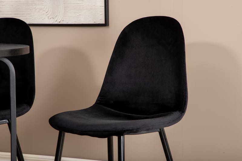 Matgrupp Skaid 200 cm Oval inkl 6 Tommy Stolar - Svart - Matgrupp