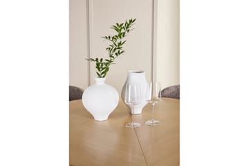 Matgrupp Strada Runt 120/170 cm Vit med Astoria Stolar 4 st, Brun - 4 st, Brun - Möbler - Bord & matgrupp - Matgrupp