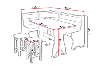 Thars Matgrupp - Brun/Beige - Möbler - Bord & matgrupp - Matgrupp
