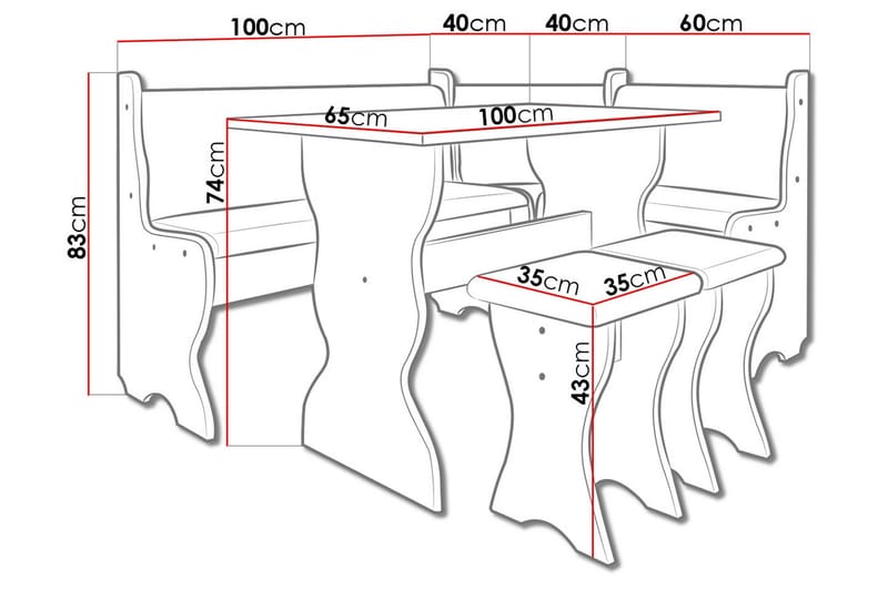 Thomas Köksmöblemang - Beige/Vit - Möbler - Bord & matgrupp - Matgrupp