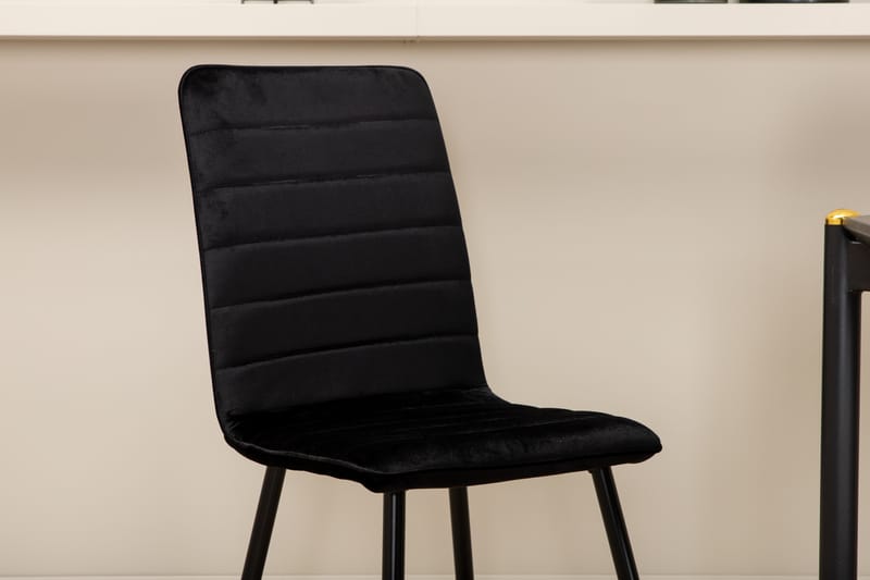 Matgrupp Trym 190 cm inkl 6 Donmon Stolar - Svart - Matgrupp