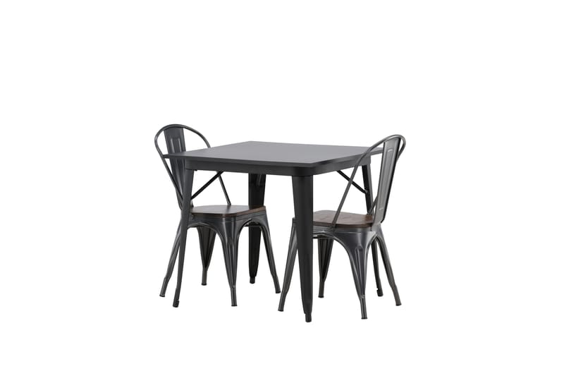 Matgrupp Tudera  80 cm Rektangulär med 2 Mavlo stolar - Mörkgrå - Möbler - Bord & matgrupp - Matgrupp