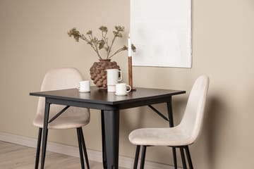 Matgrupp Tudera  80 cm Rektangulär med 2 Nicci stolar - Beige - Möbler - Bord & matgrupp - Matgrupp