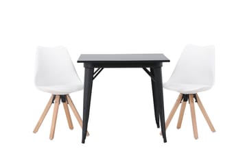 Matgrupp Tudera  80 cm Rektangulär med 2 Zeno stolar - Svart - Möbler - Bord & matgrupp - Matgrupp