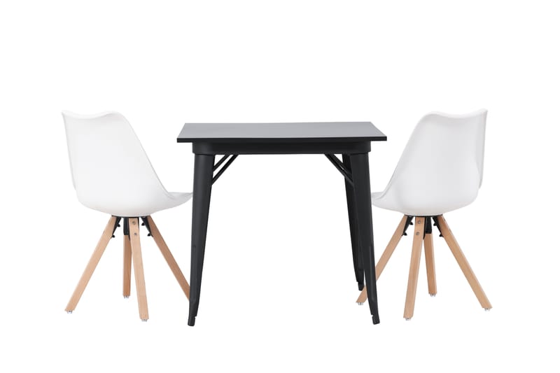 Matgrupp Tudera  80 cm Rektangulär med 2 Zeno stolar - Svart - Möbler - Bord & matgrupp - Matgrupp