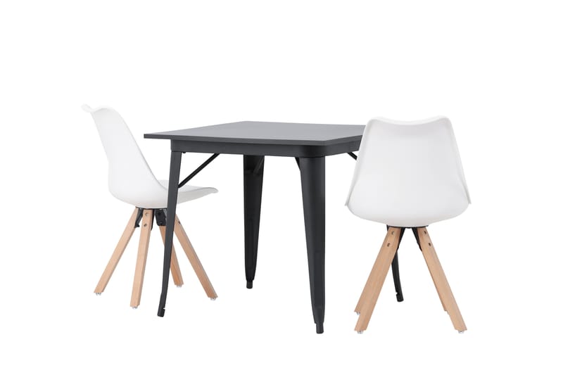 Matgrupp Tudera  80 cm Rektangulär med 2 Zeno stolar - Svart - Möbler - Bord & matgrupp - Matgrupp
