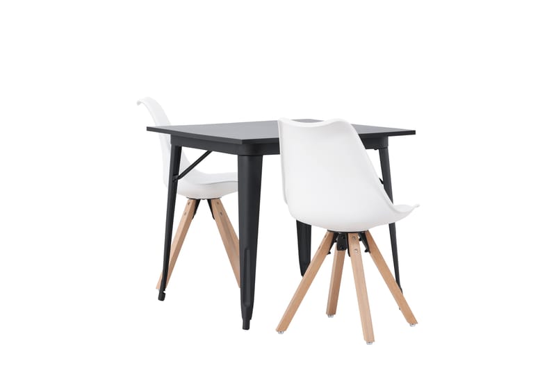 Matgrupp Tudera  80 cm Rektangulär med 2 Zeno stolar - Svart - Möbler - Bord & matgrupp - Matgrupp