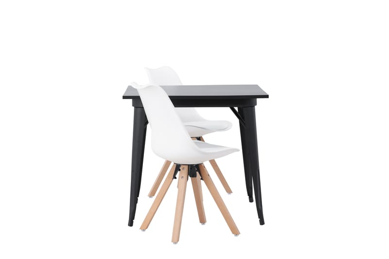 Matgrupp Tudera  80 cm Rektangulär med 2 Zeno stolar - Svart - Möbler - Bord & matgrupp - Matgrupp