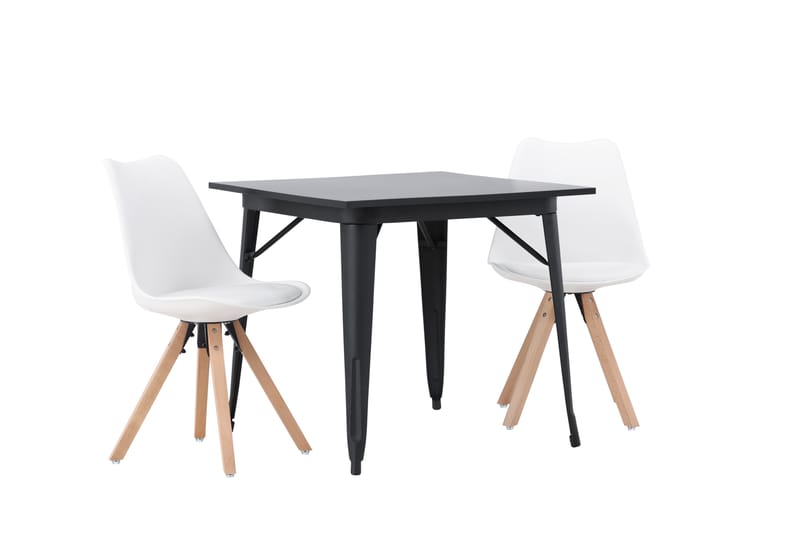 Matgrupp Tudera  80 cm Rektangulär med 2 Zeno stolar - Svart - Möbler - Bord & matgrupp - Matgrupp