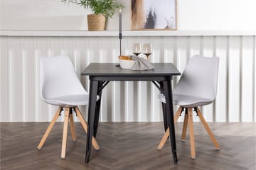 Matgrupp Tudera  80 cm Rektangulär med 2 Zeno stolar - Svart - Möbler - Bord & matgrupp - Matgrupp
