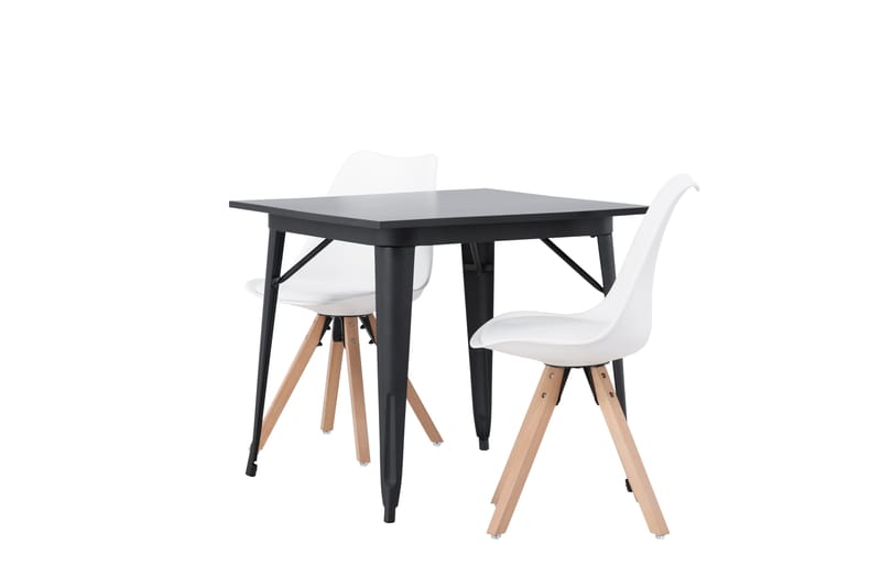 Matgrupp Tudera  80 cm Rektangulär med 2 Zeno stolar - Svart - Möbler - Bord & matgrupp - Matgrupp